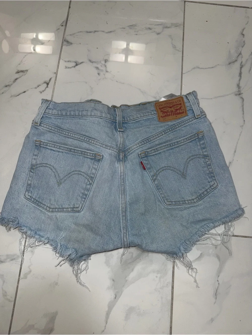 Levi's Light Blue Cutoff Denim Shorts